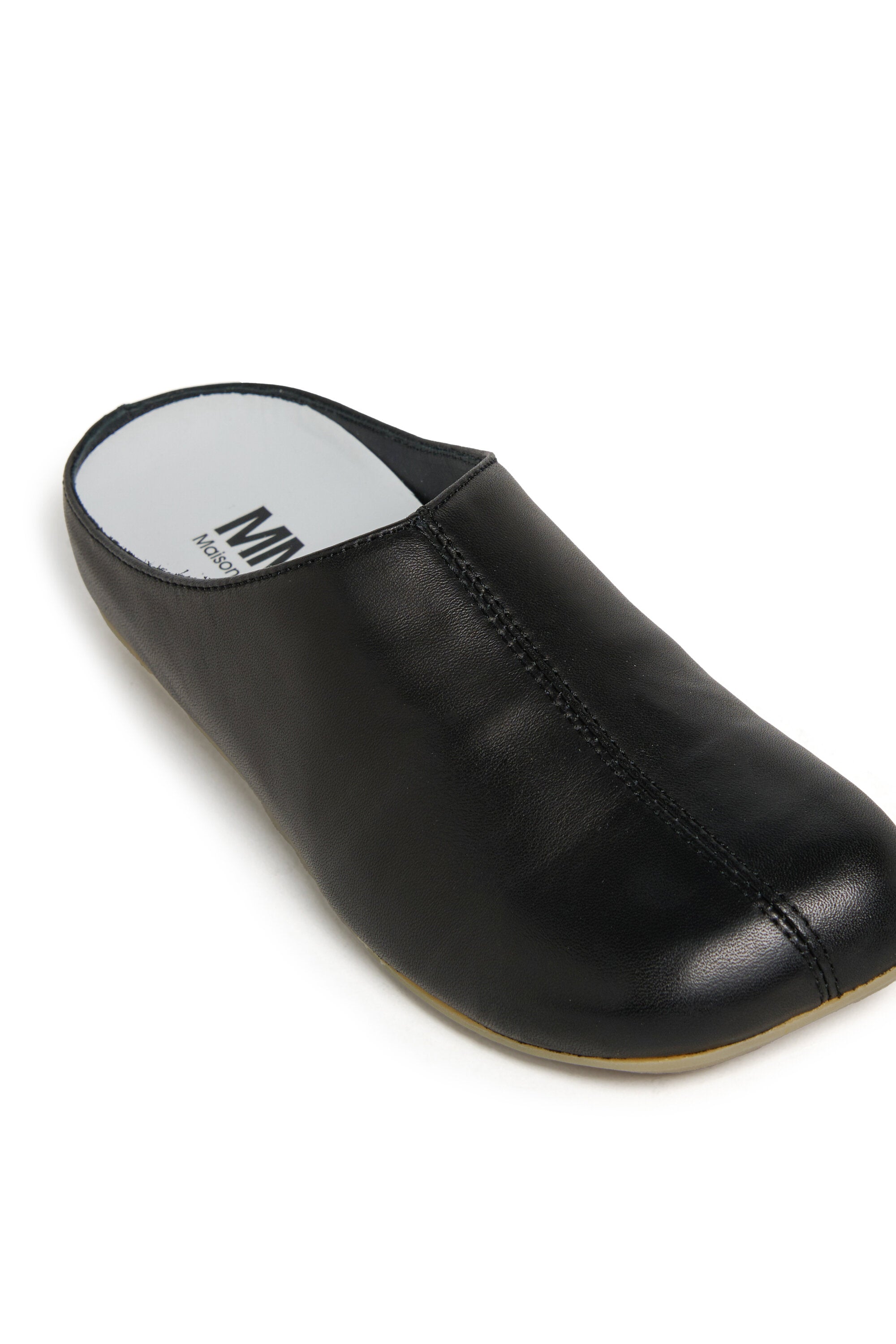 Minimalistische Mules mit Logo