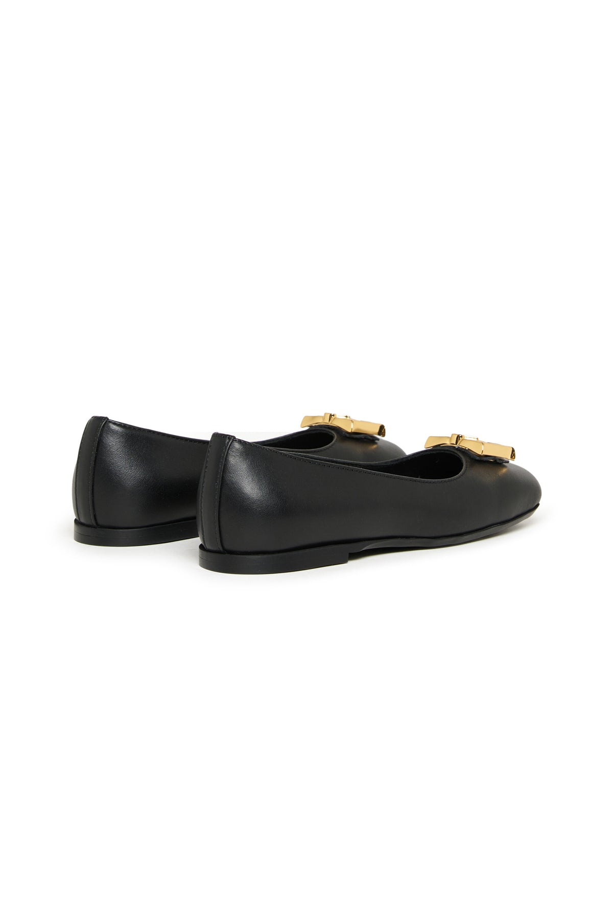 Ballerina in pelle con logo