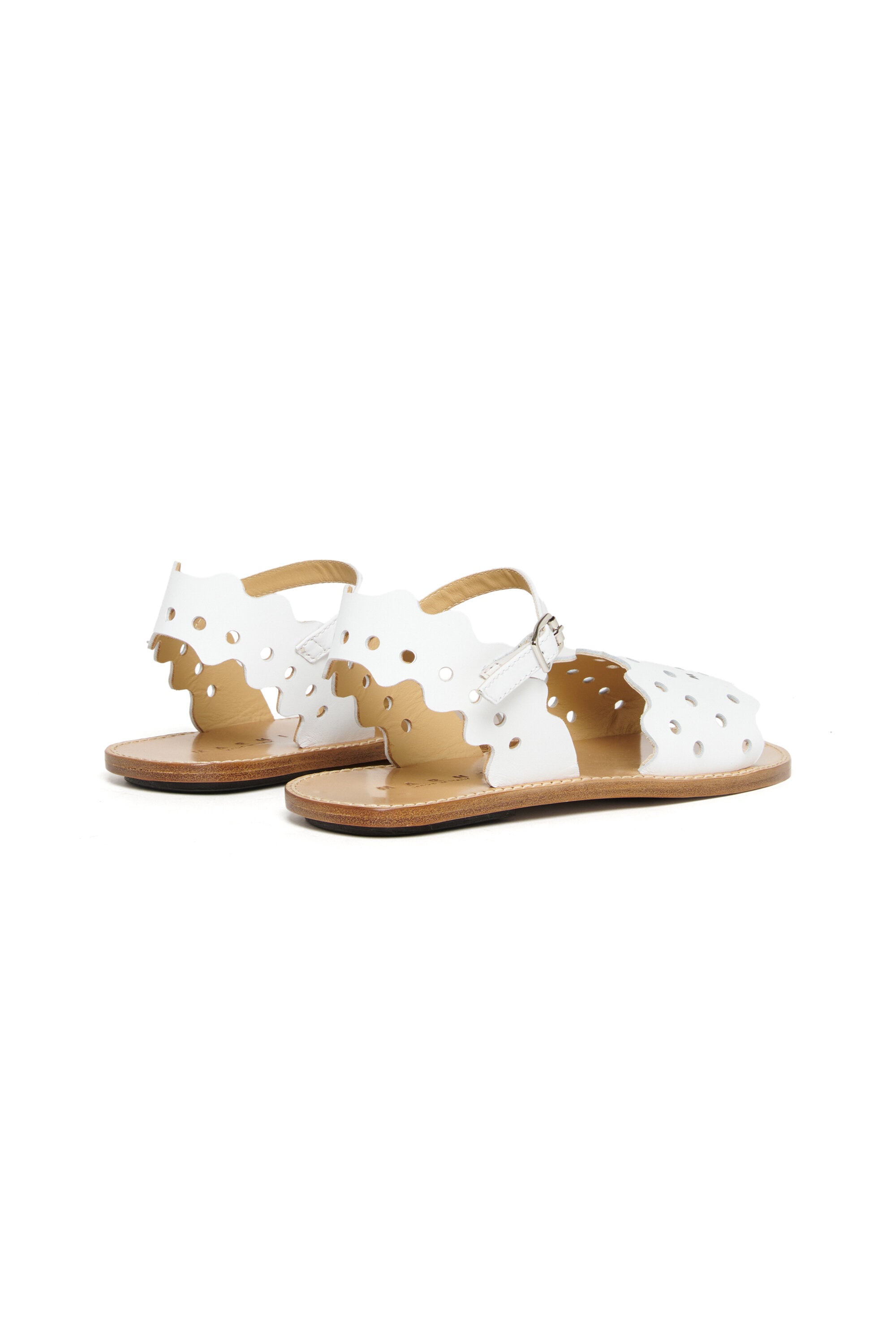 Sandali traforati con logo