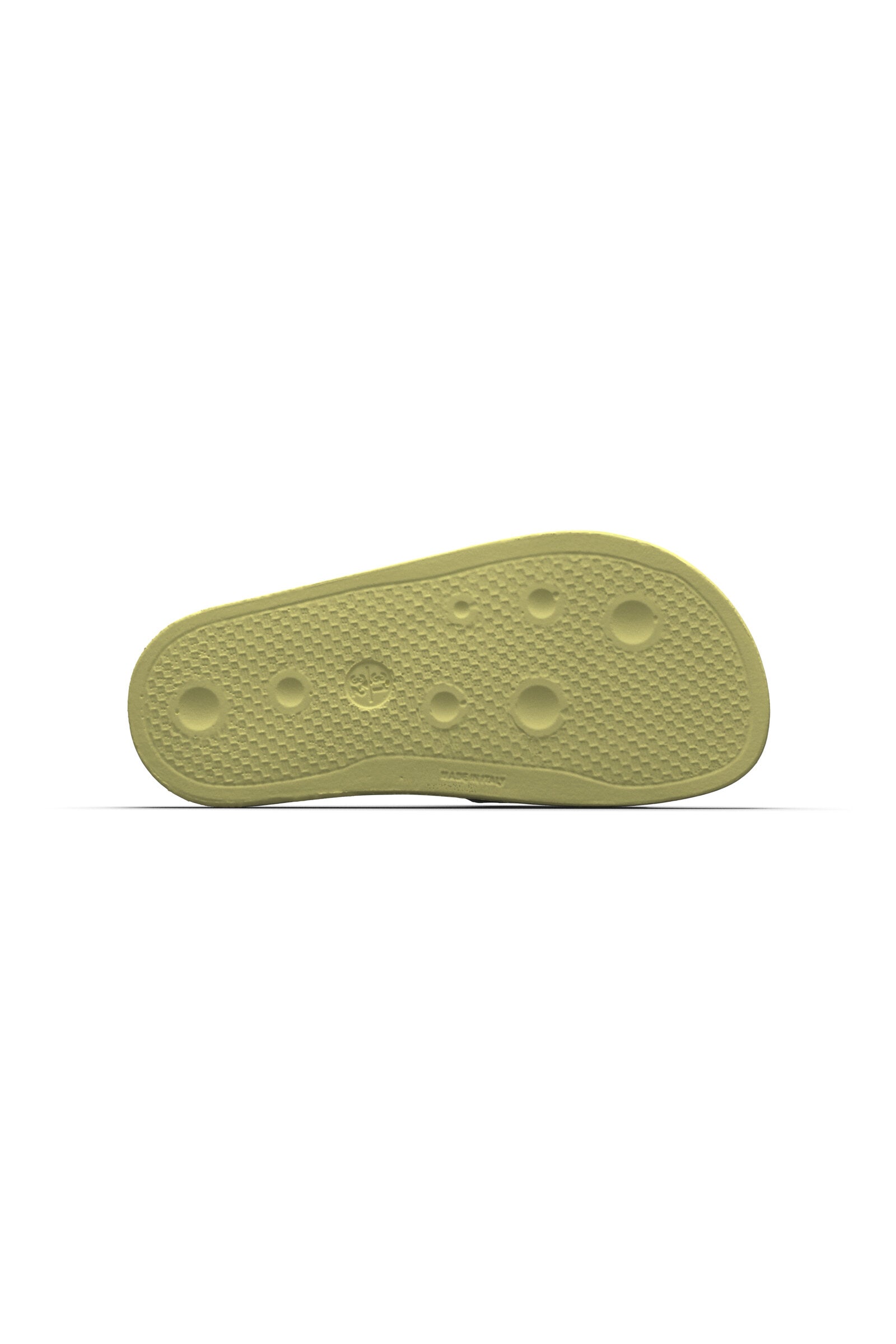 Yellow Mayemi slide slippers with embossed logo