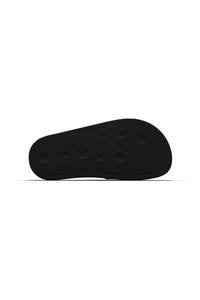 Black Mayemi slide slippers with embossed logo