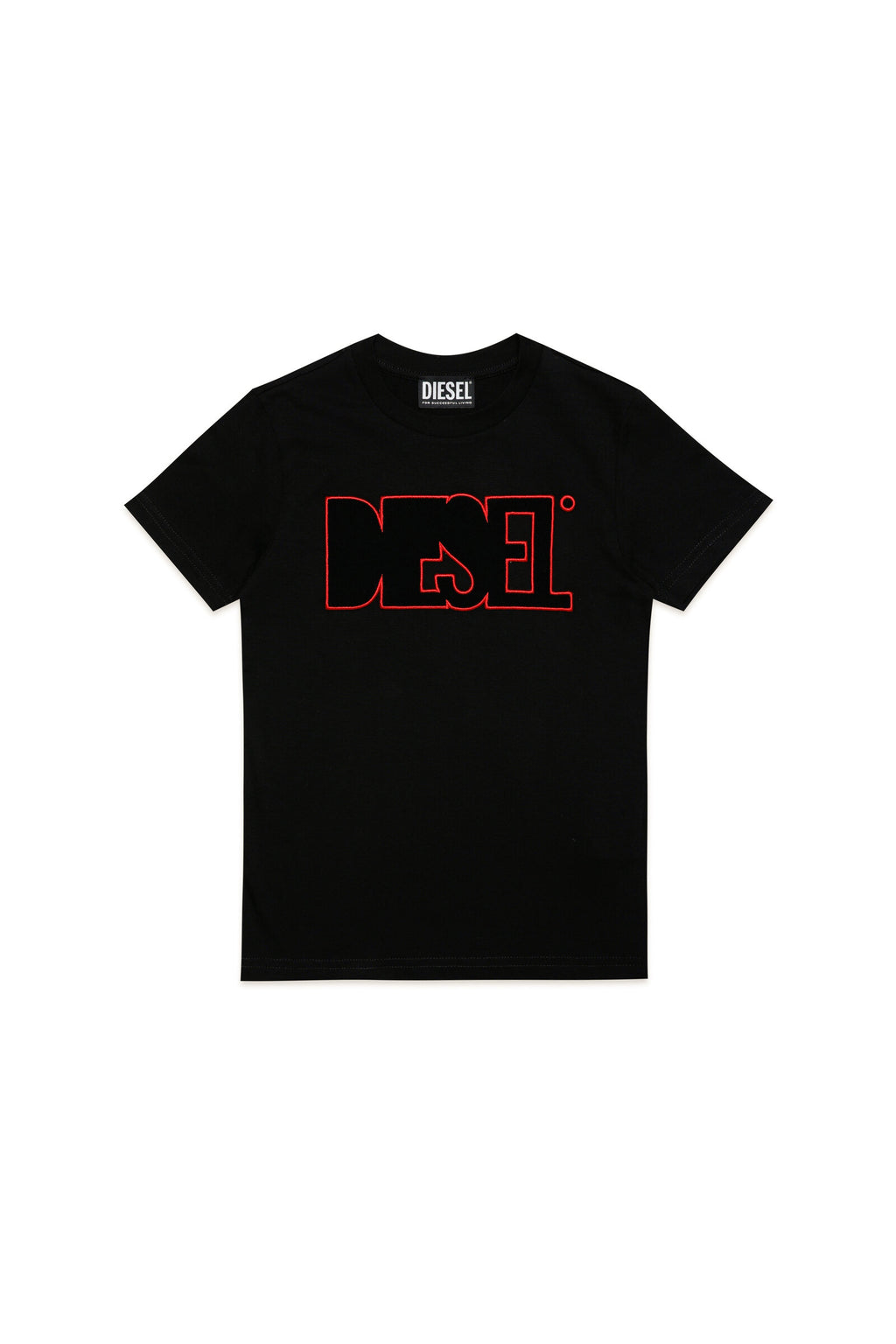 T-shirt nera con applicazione logo Diesel