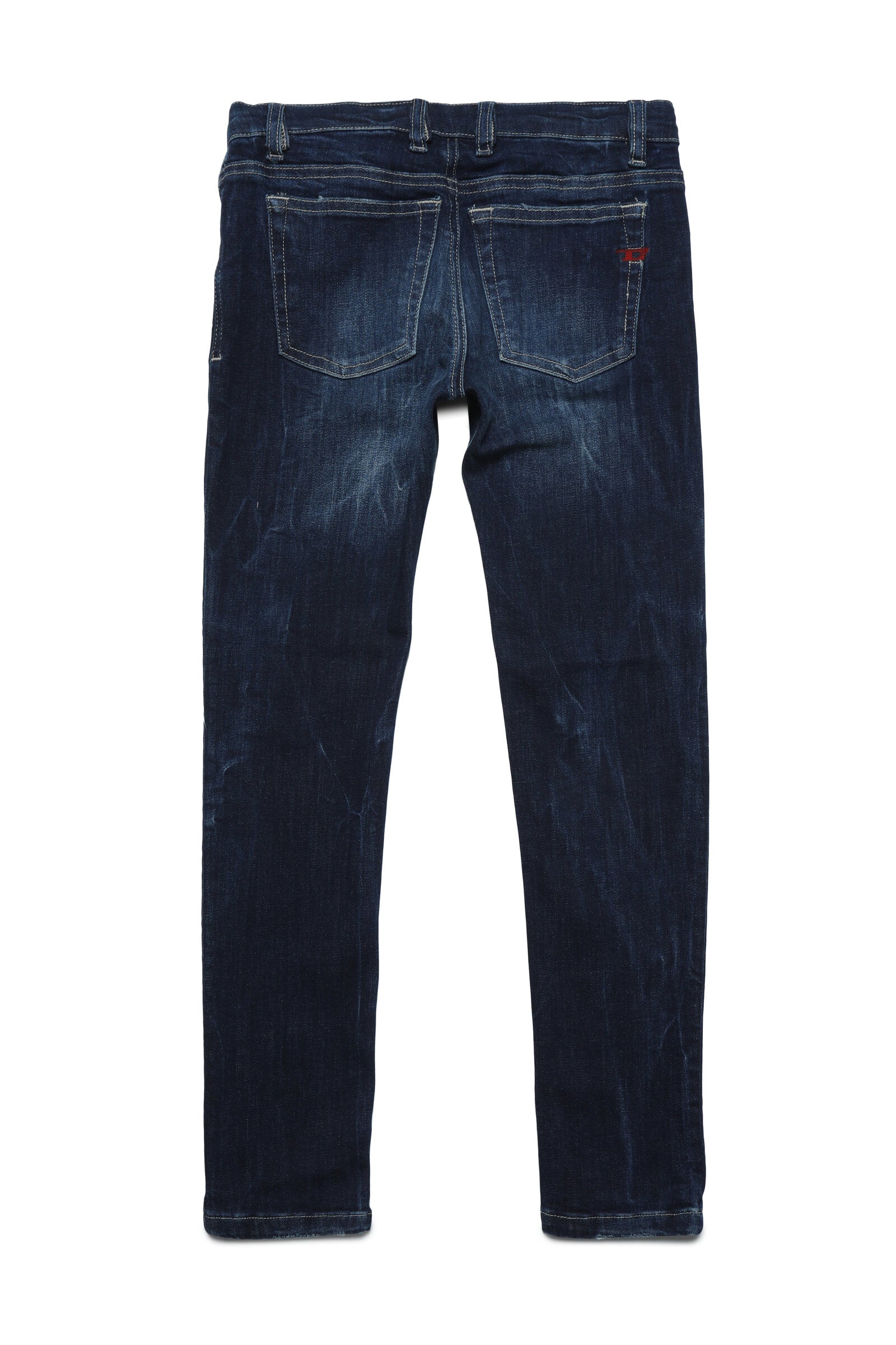 Jeans 1979 Sleenker skinny dark blue faded jeans with abrasions