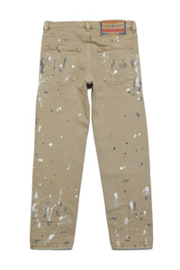 Jeans 2010 straight beige with color spots