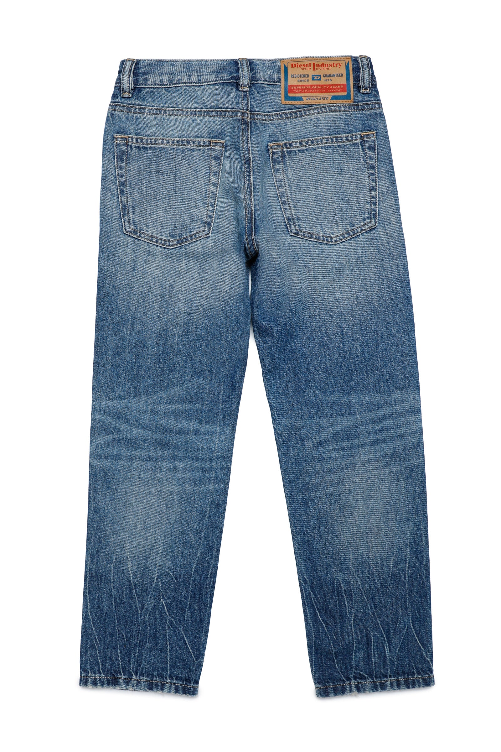 Jeans 2010 blue straight with abrasions and tears