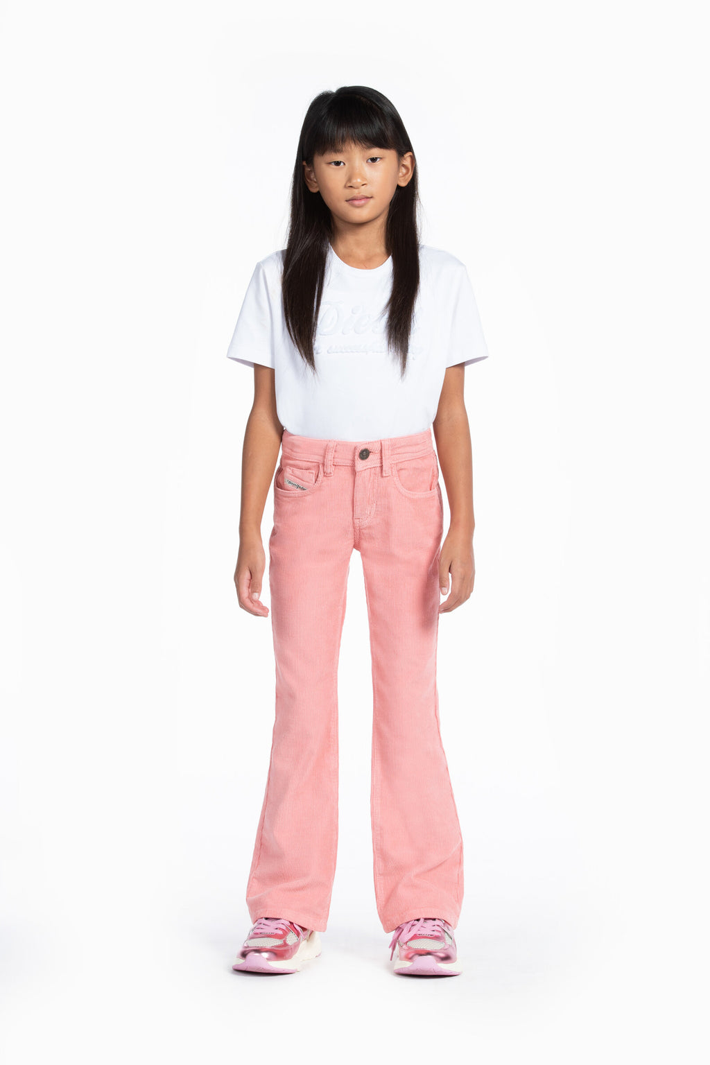 Jeans 1969 D-Ebbey bootcut in velluto rosa