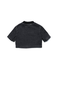 Black cropped JoggJeans® t-shirt