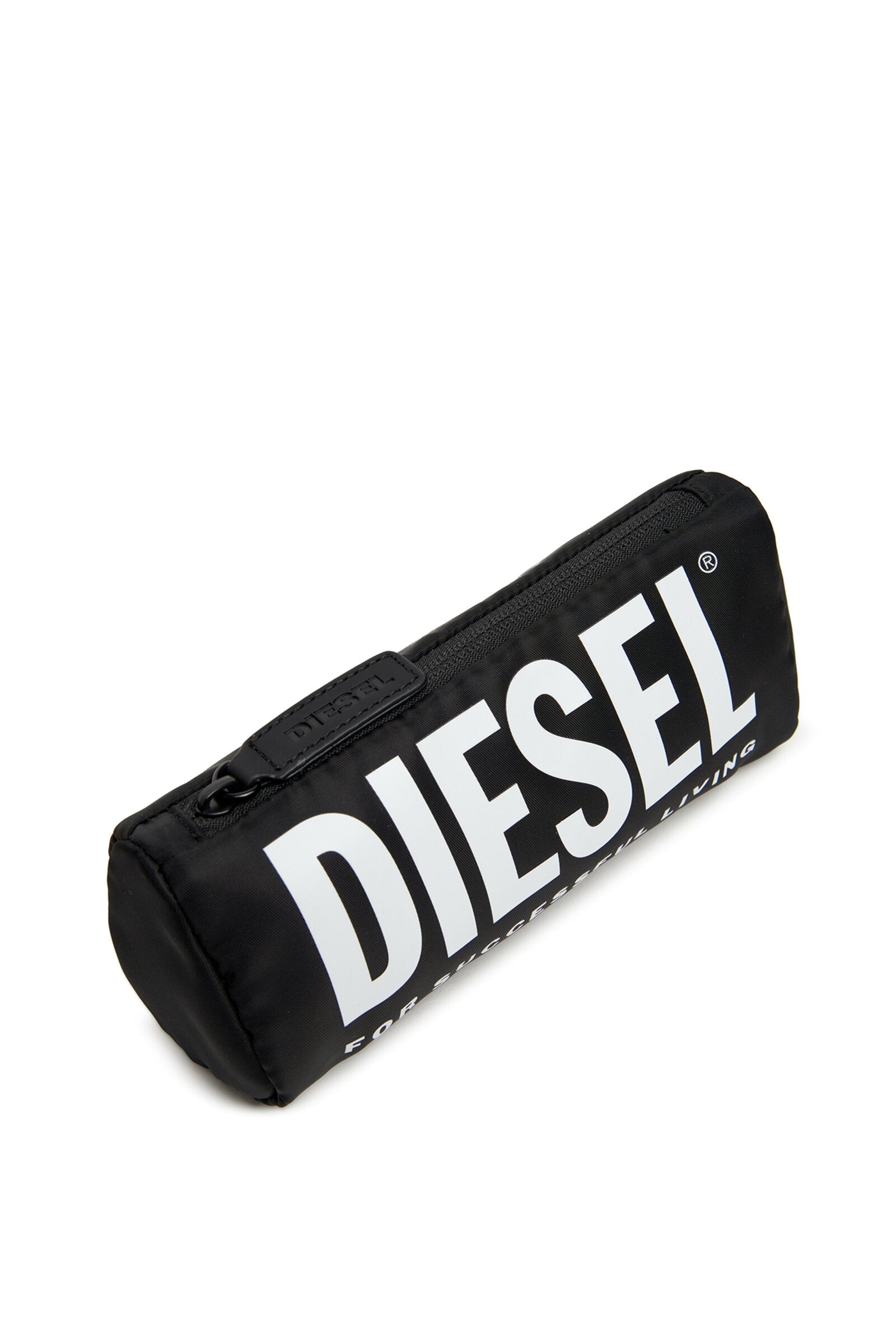 Astuccio Diesel nero in nylon con chiusura a zip