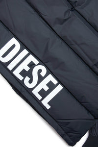 Padded jacket with Diesel logo on the back