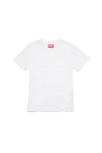 White jersey T-shirt with Diesel Ind. logo.