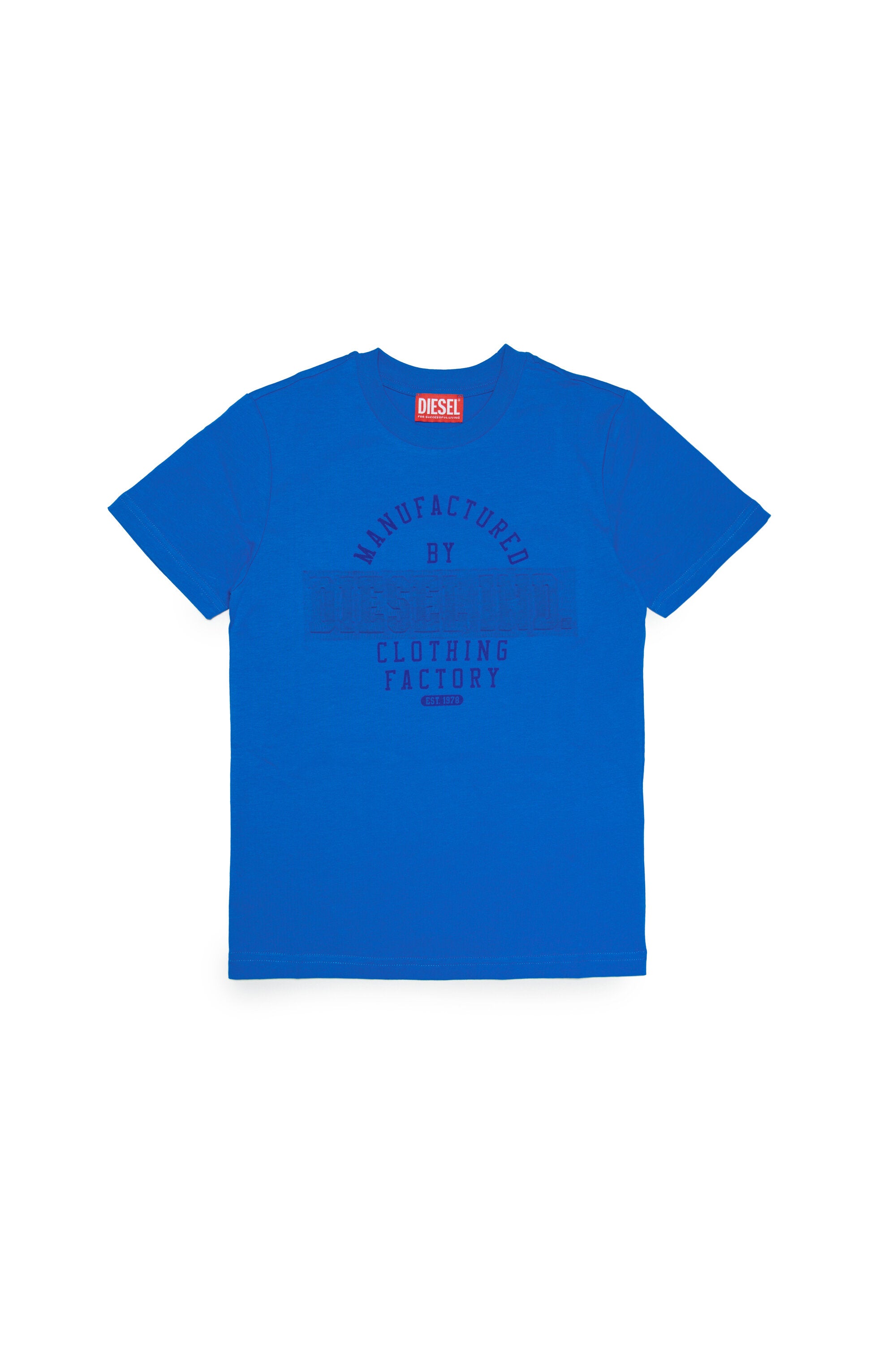 Blue jersey T-shirt with Diesel Ind. logo.