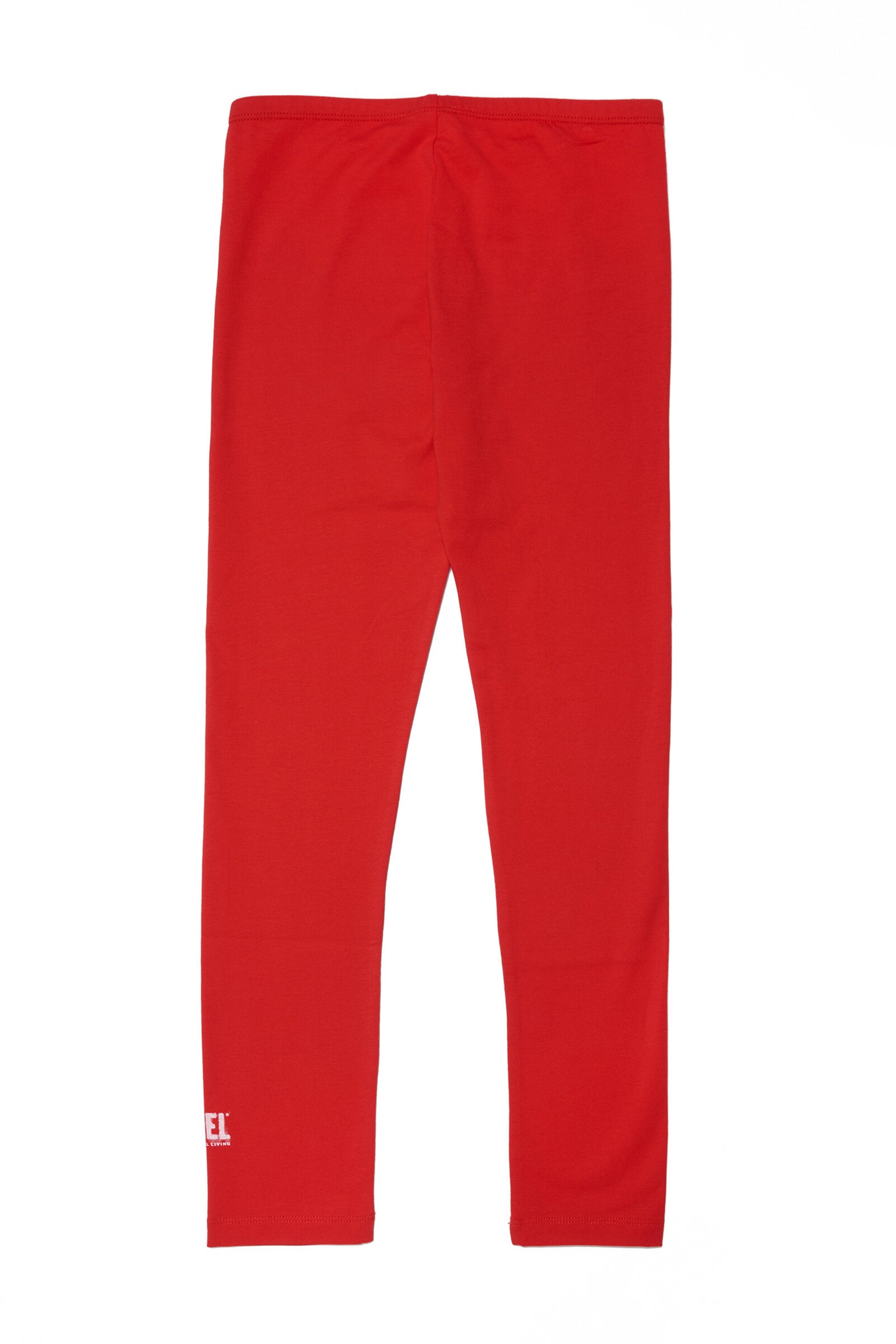 Red leggings pants with logo at ankle