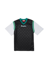 Technical fabric basketball T-shirt with allover logo