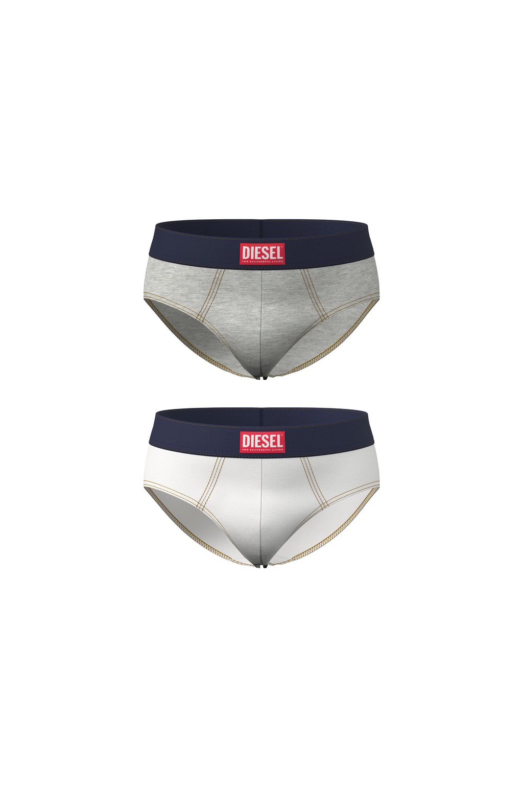 Set of 2 briefs with contrasting Diesel logo