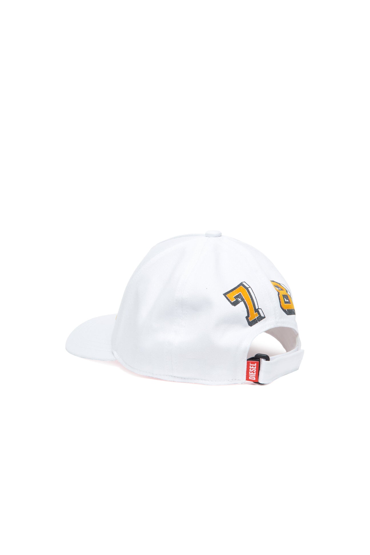 Cappello da baseball bianco in gabardina con logo Cappello da baseball bianco in gabardina con logo