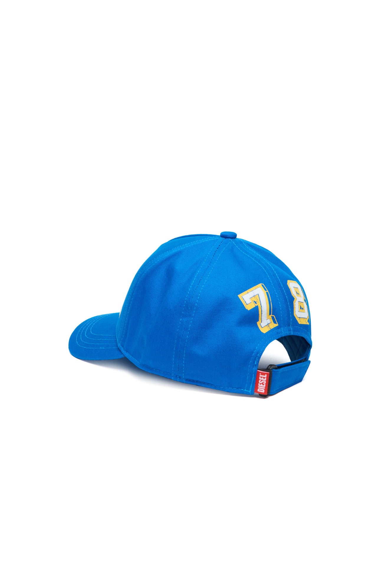 Cappello da baseball blu in gabardina con logo Cappello da baseball blu in gabardina con logo