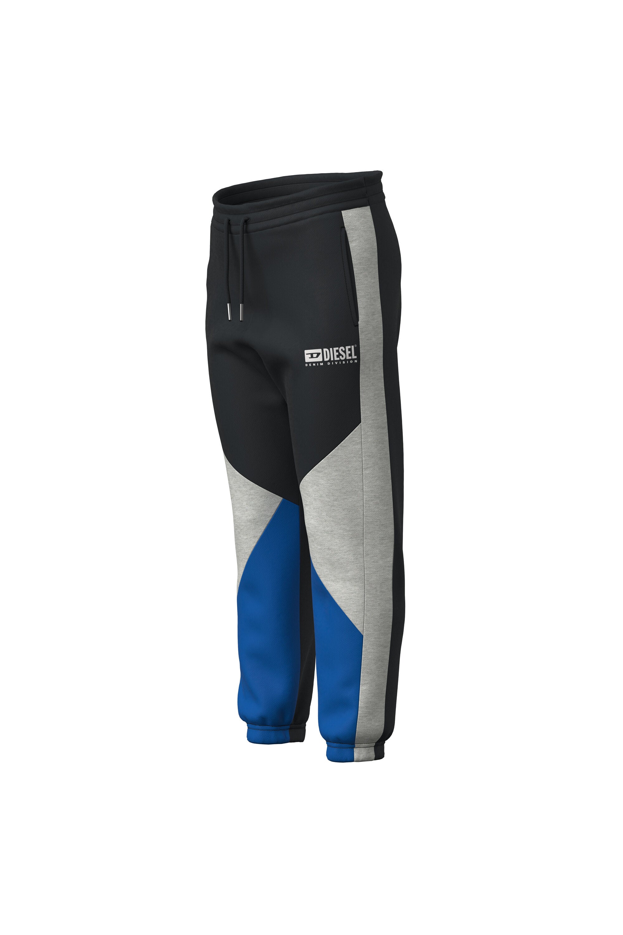Blue color block sweat pants