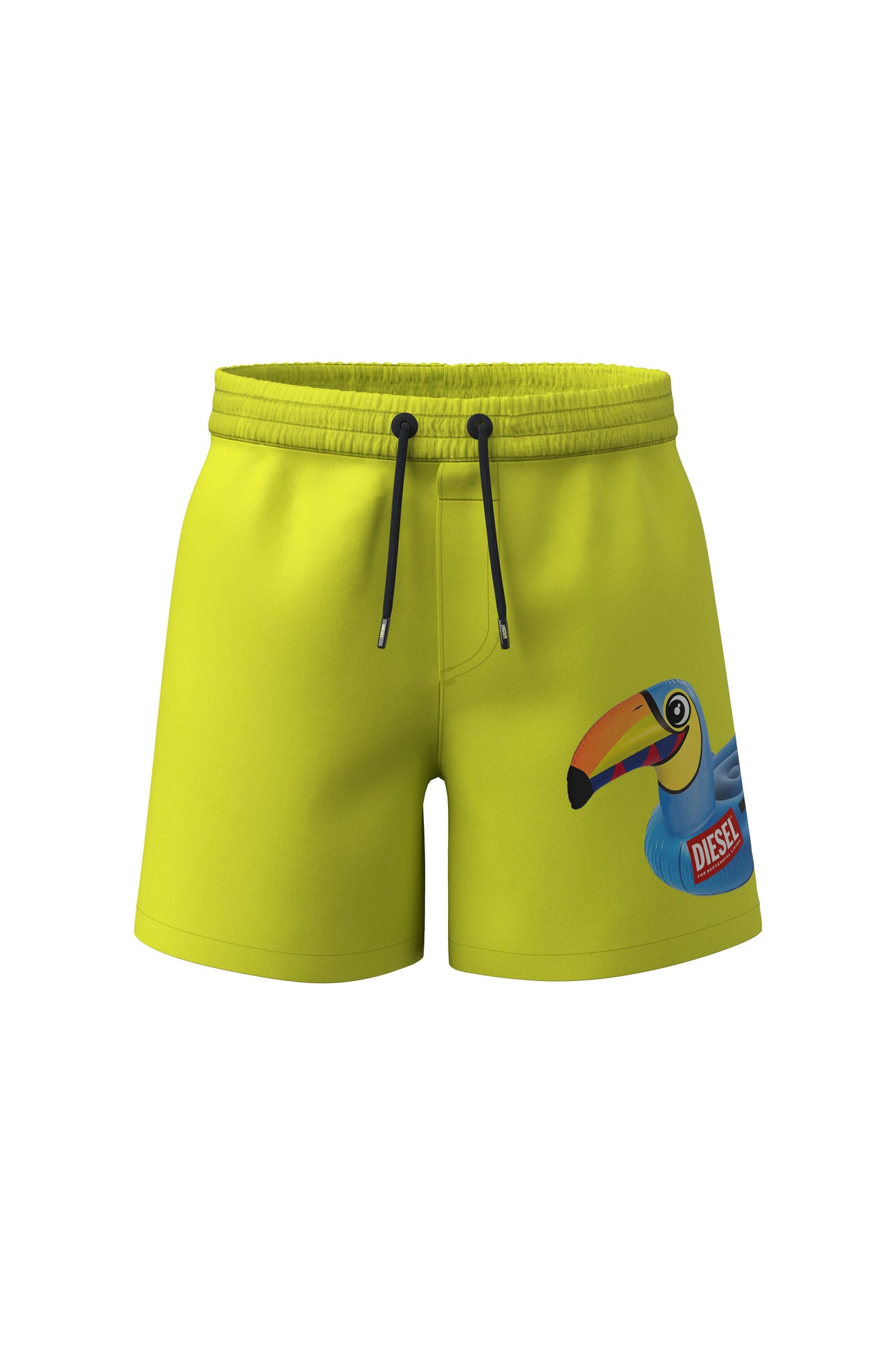 Yellow boxer shorts with toucan print 