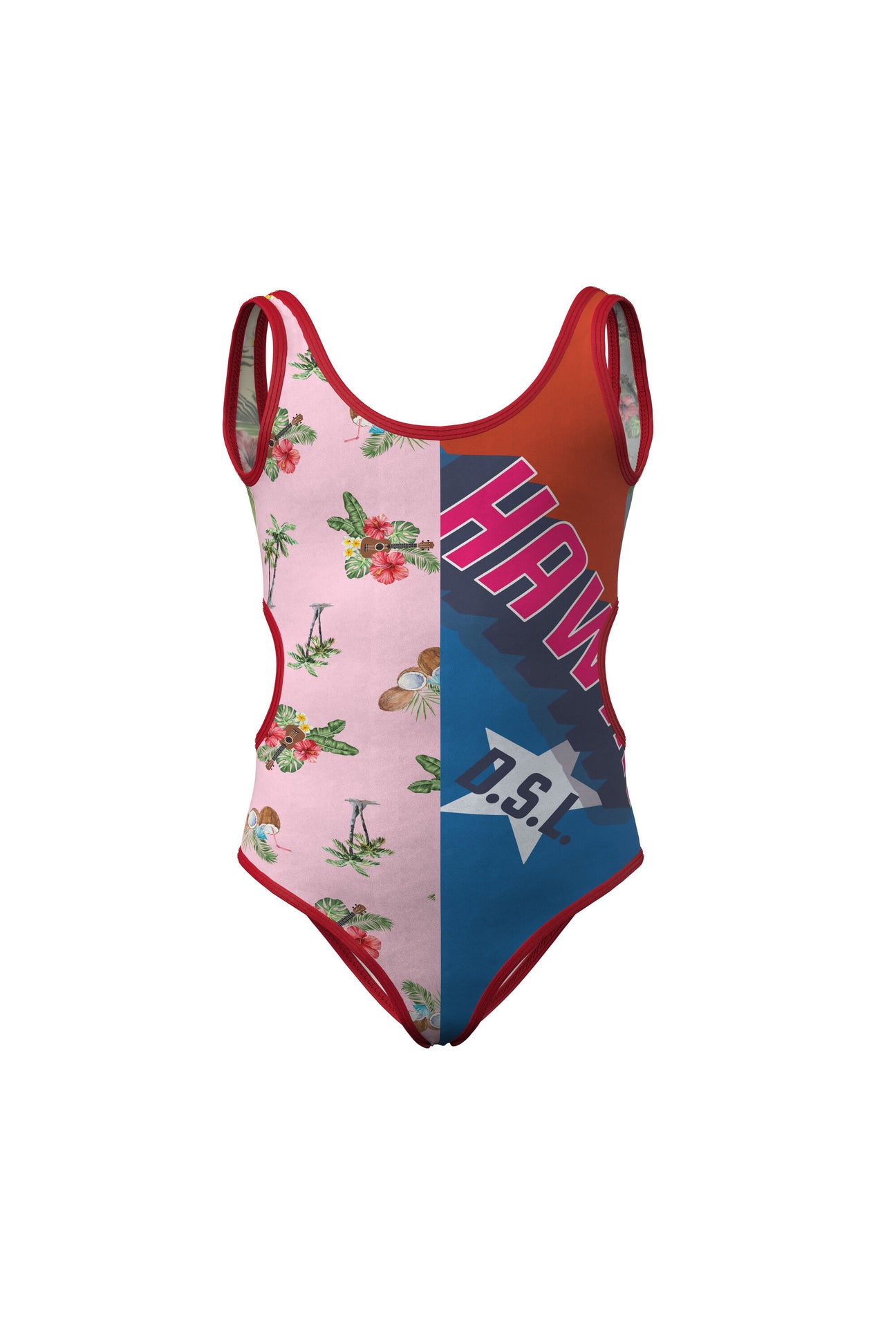 Lycra one-piece swimsuit with allover mix Lycra one-piece swimsuit with allover mix