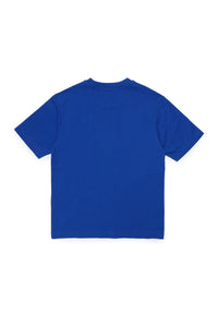 Crew-neck brushstroke effect t-shirt with Oval D logo