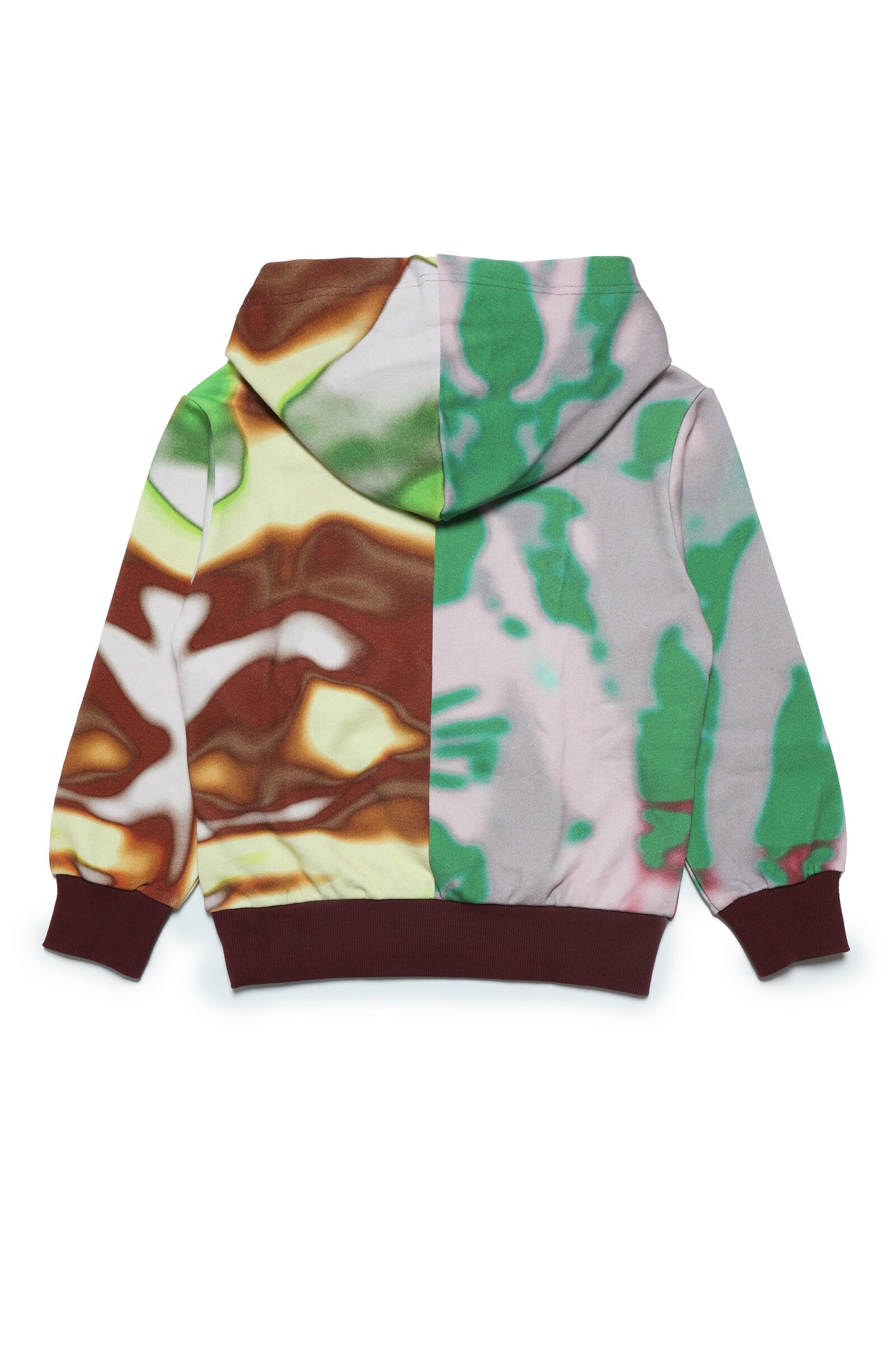 Multicolored allover hooded cotton sweatshirt with abstract print Multicolored allover hooded cotton sweatshirt with abstract print