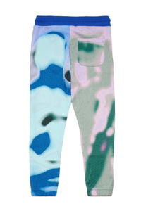Multicolored allover jogger pants with abstract print