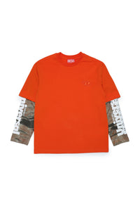 Jersey T-shirt with camouflage details