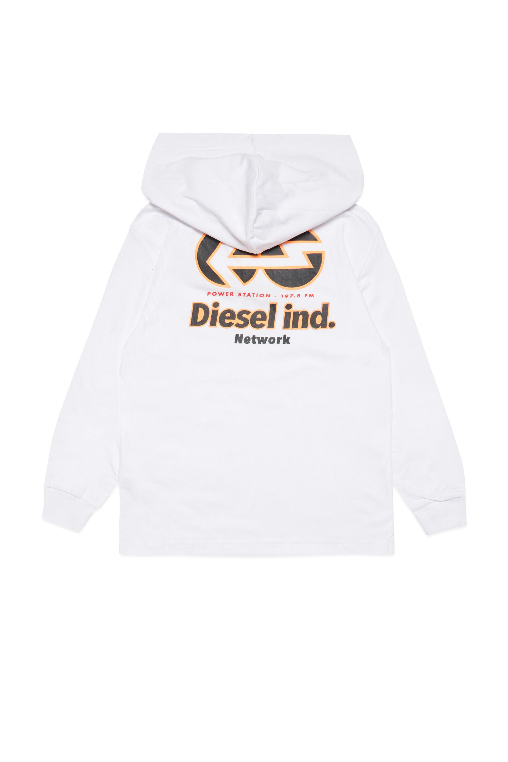 Hooded jersey T-shirt with graphics