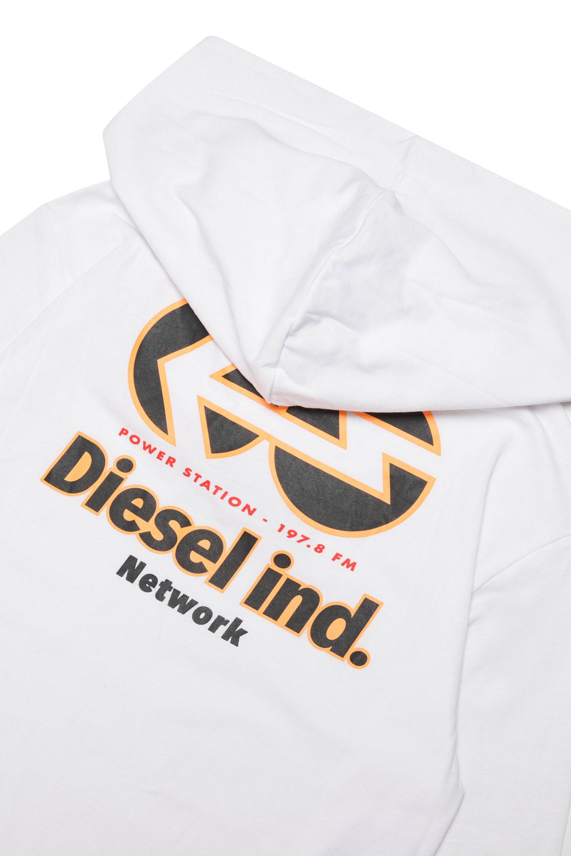 Hooded jersey T-shirt with graphics