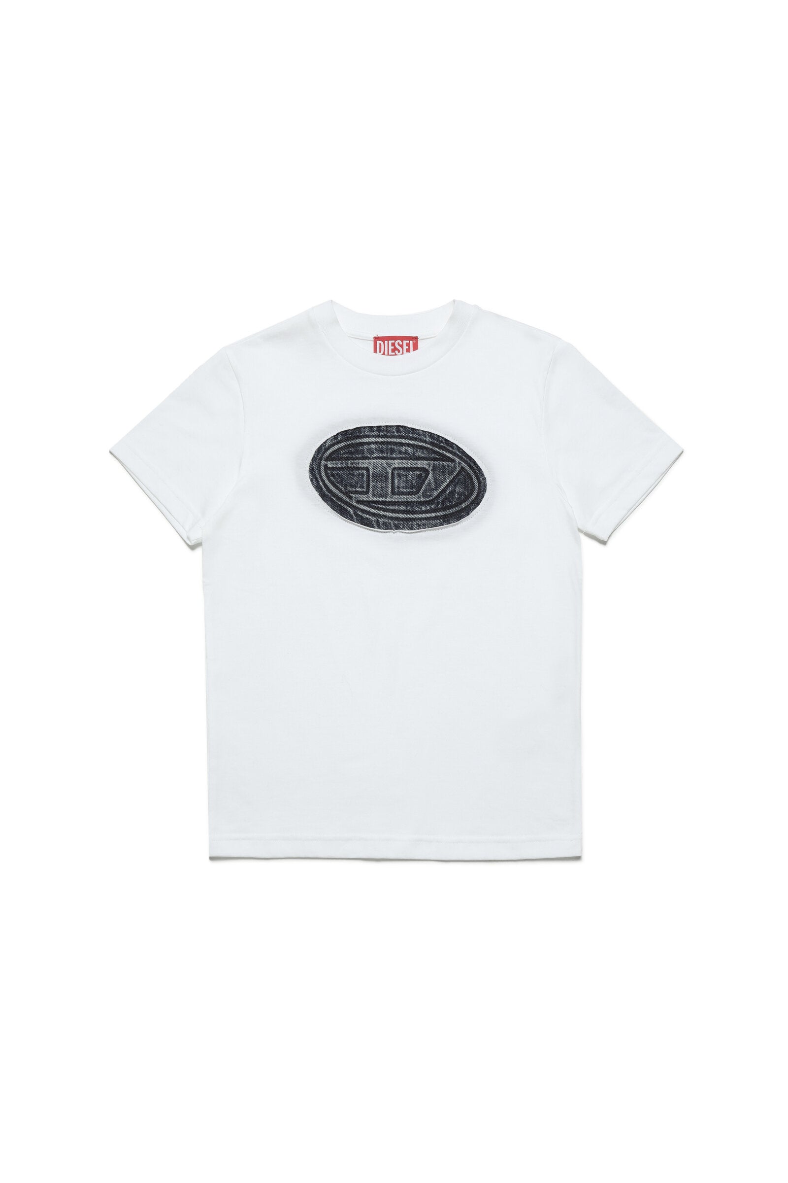 Crew-neck jersey T-shirt with Oval D logo
