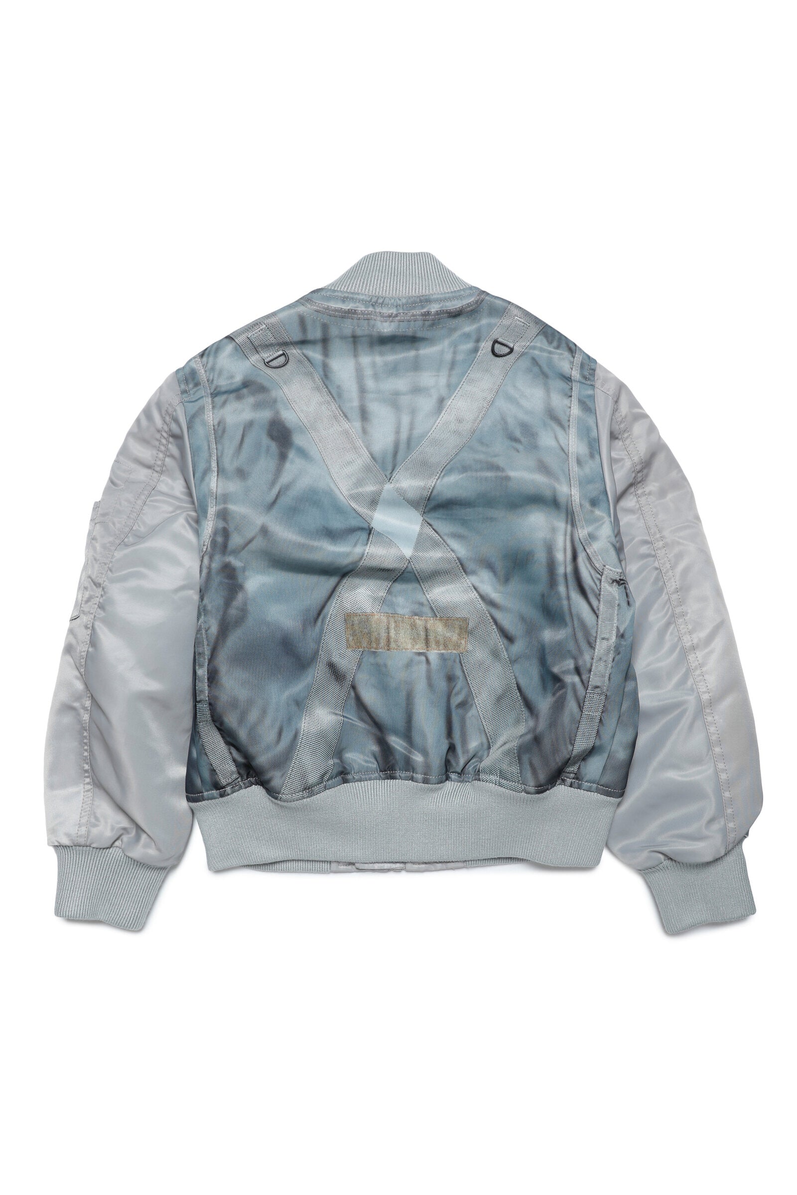 Bomber jacket with double layer effect