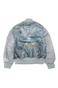 Bomber jacket with double layer effect