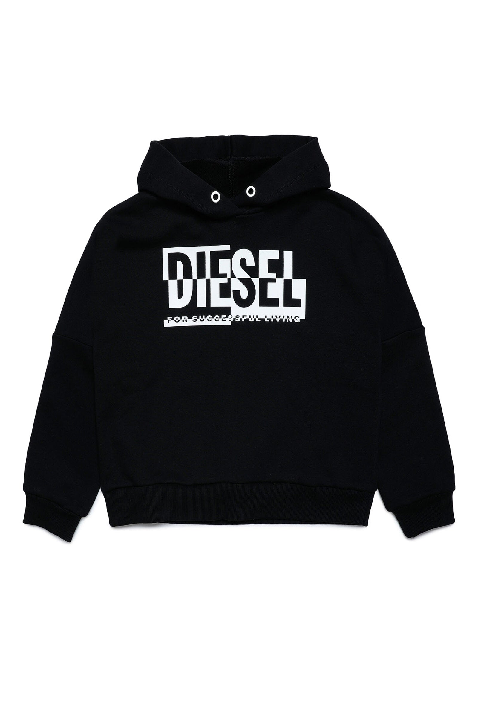 DIESEL girl hooded cotton sweatshirt BRAVE KID