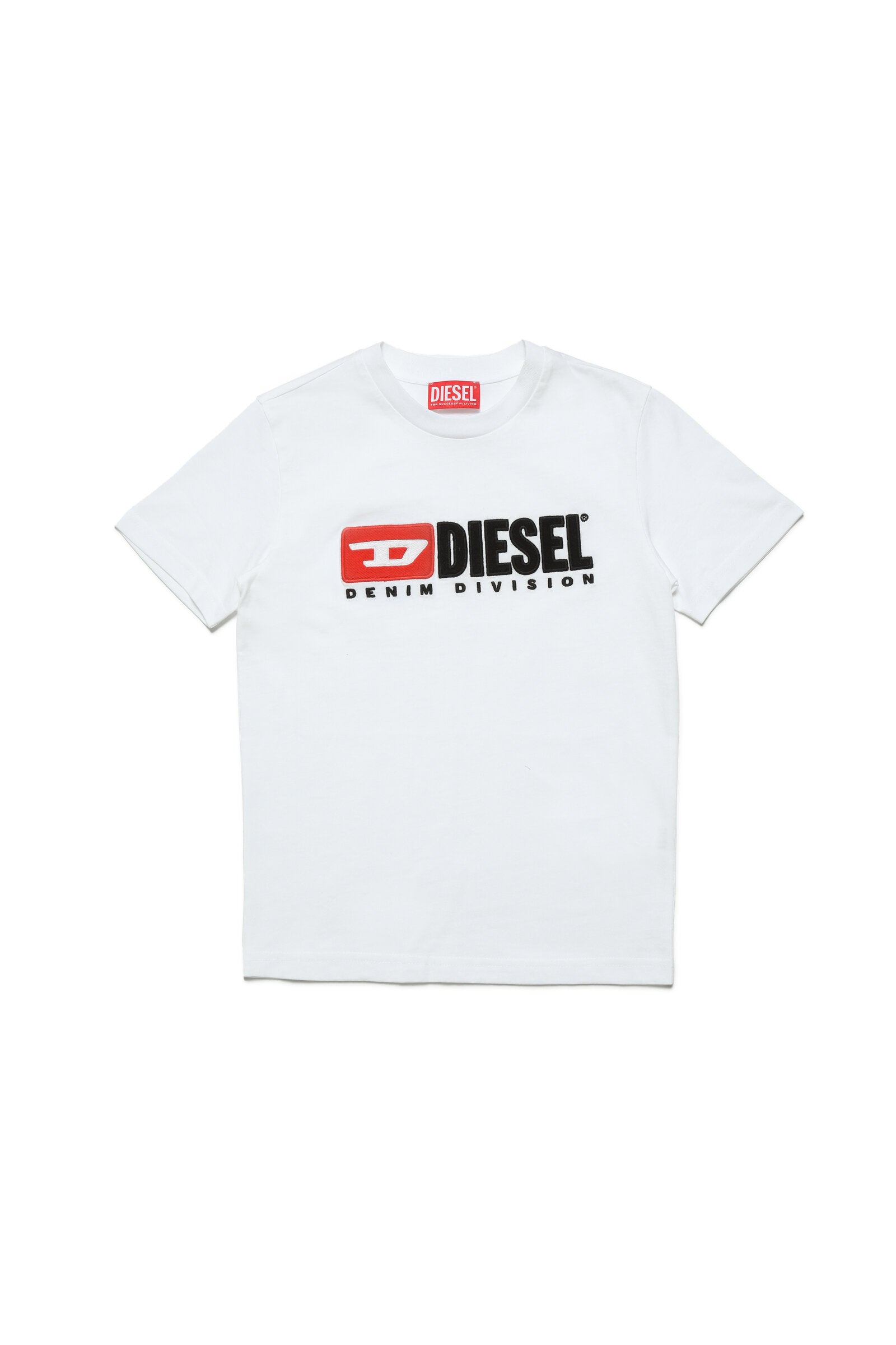 Crew-neck jersey T-shirt with embroidered logo