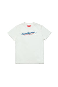 Crew-neck T-shirt in treated jersey with logo