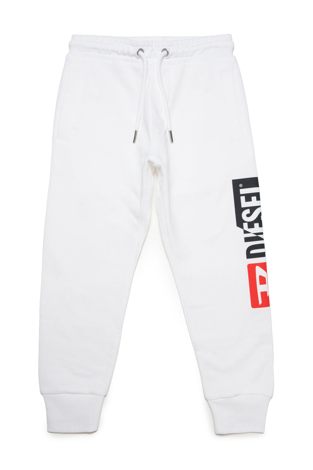 Pantalón jogger blanco con logo Diesel double