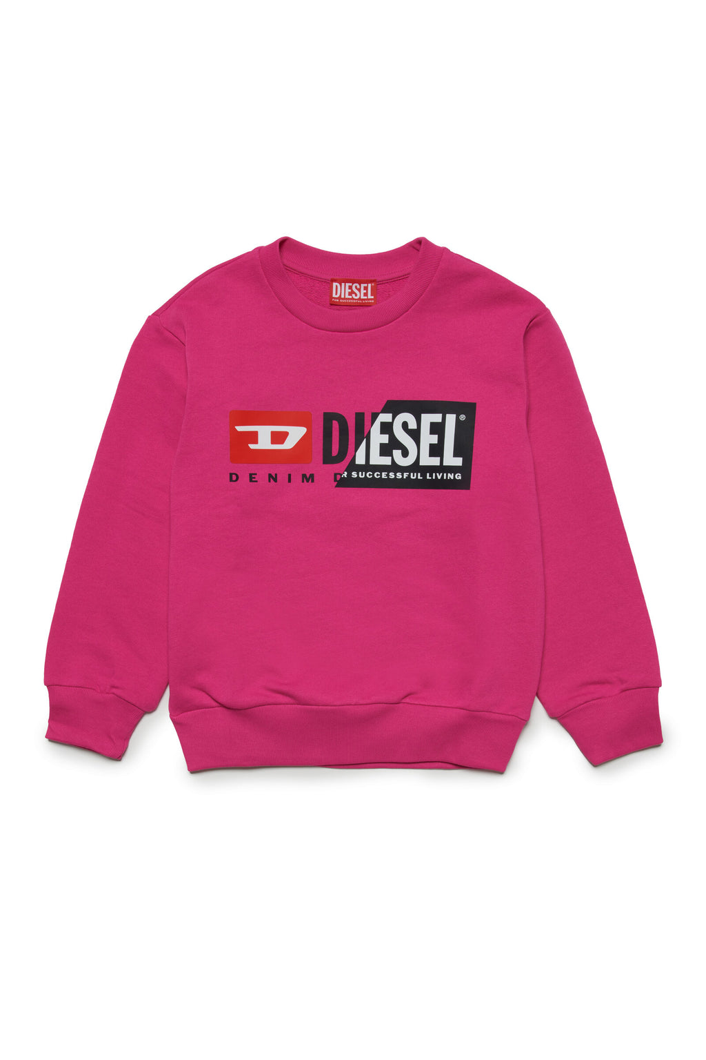 Fuchsia sweatshirt with Diesel double logo