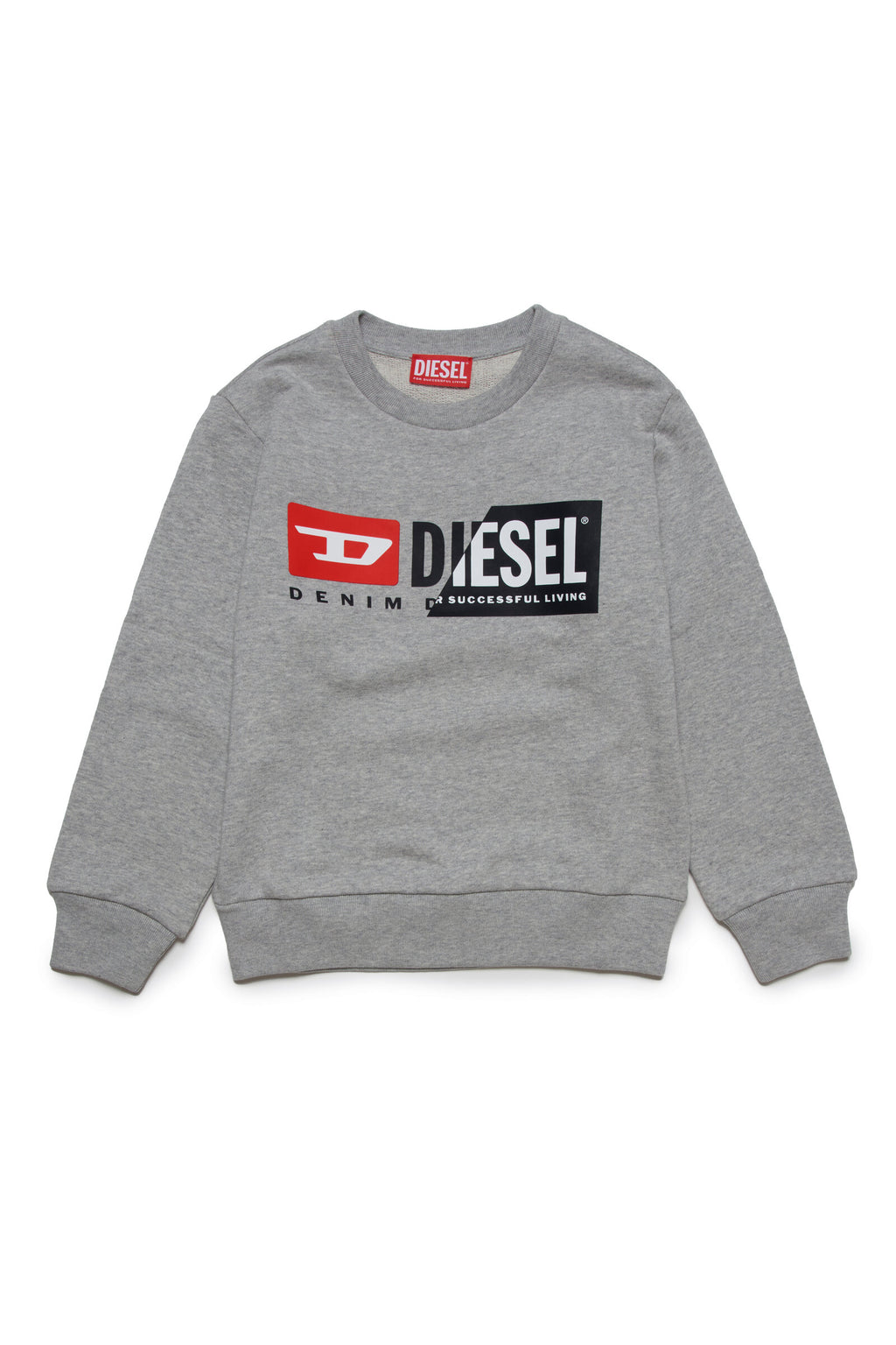 Gray sweatshirt with Diesel double logo
