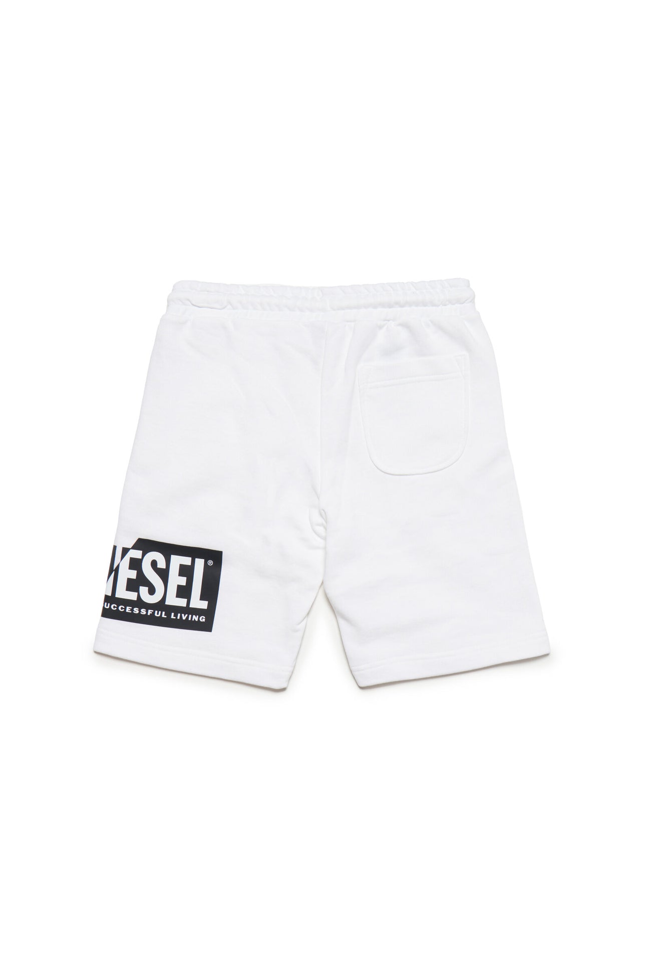 White shorts with drawstring waist and Diesel double logo White shorts with drawstring waist and Diesel double logo