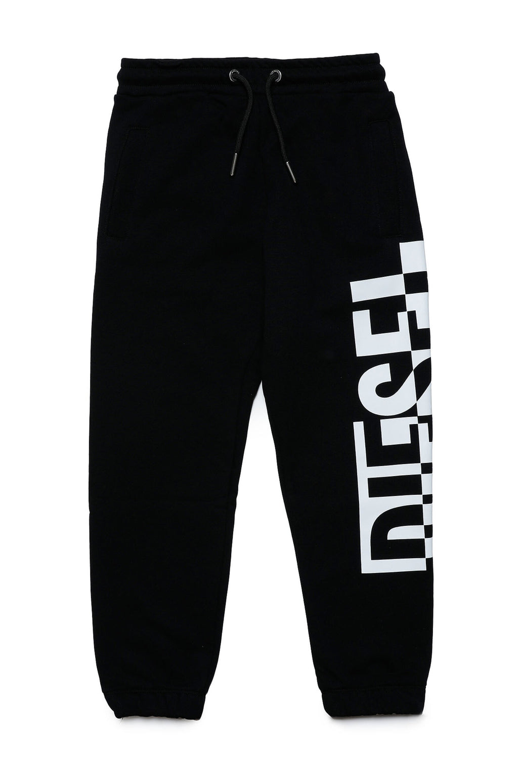 Jogger pants in fleece with sectioned logo