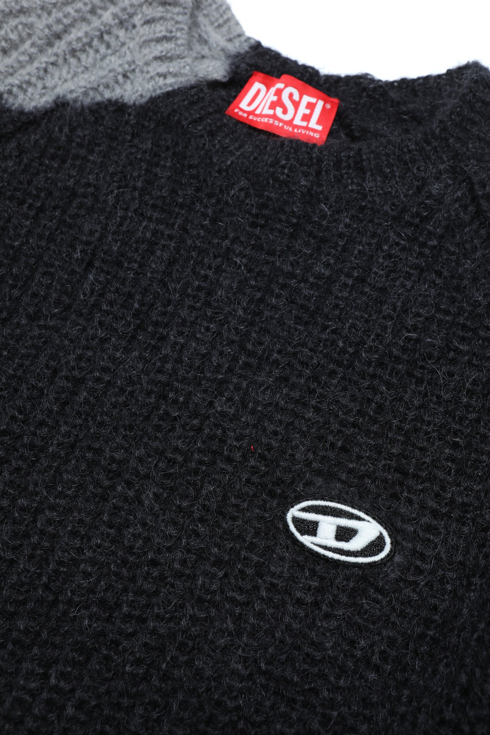 Wool-blend mohair sweater with Oval D logo