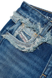 Jeans 1969 D-Ebbey bootcut blue with frayed hems