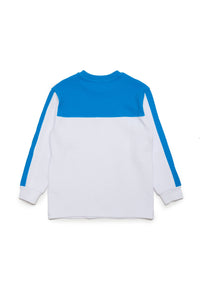 Crew-neck colorblock jersey T-shirt with Outdoor patch