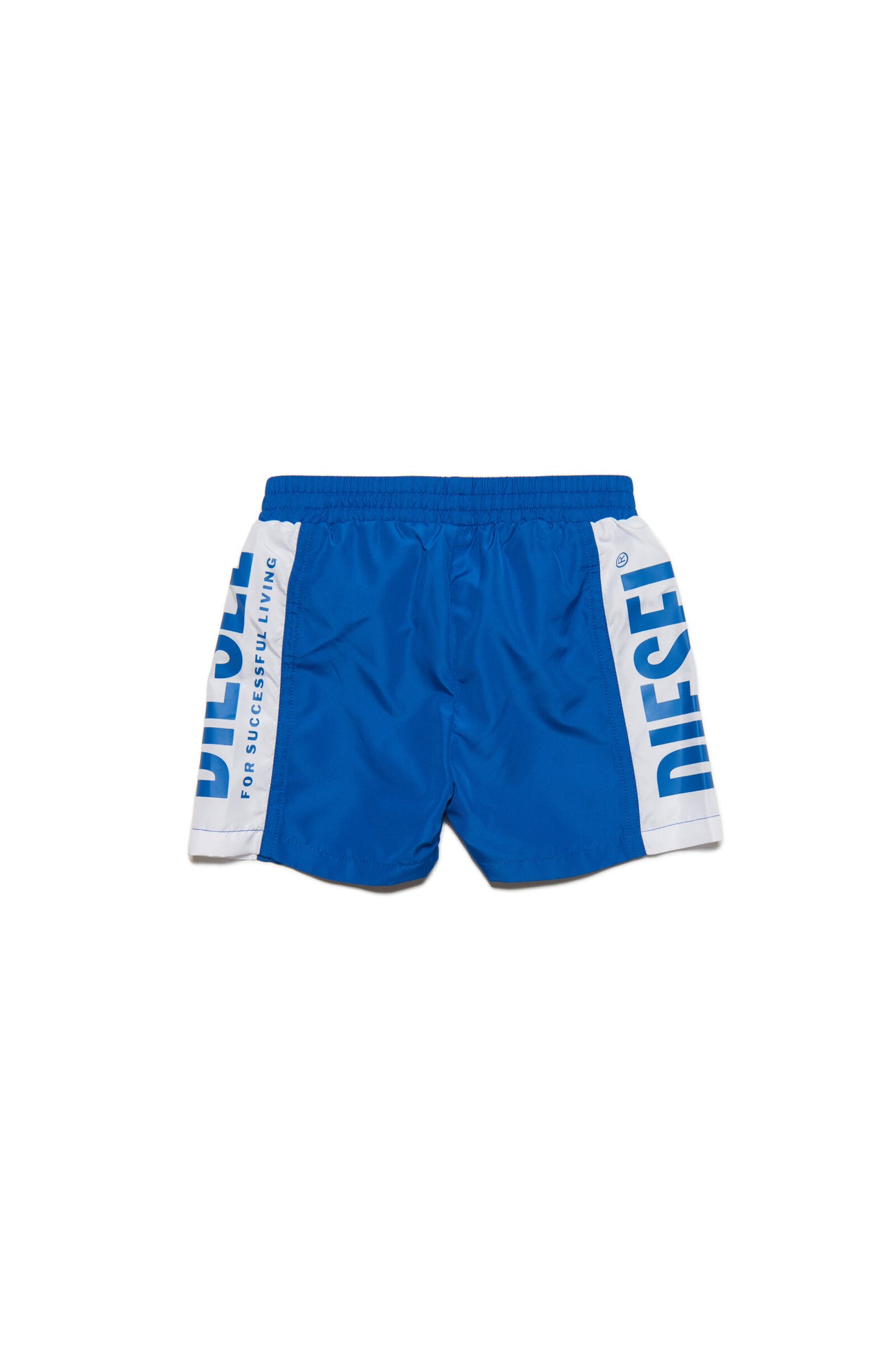 Blue lycra boxer shorts with logo band Blue lycra boxer shorts with logo band