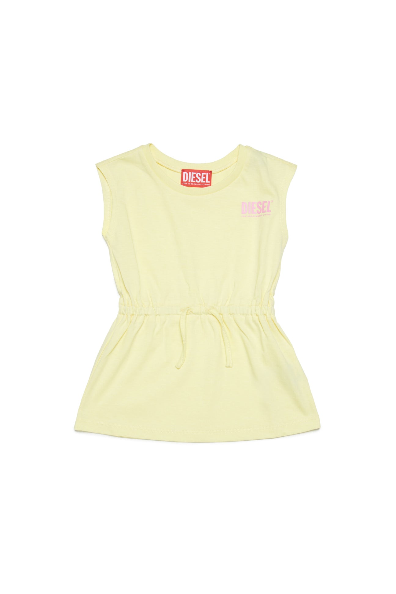 Yellow jersey sleeveless cover-up dress with logo Yellow jersey sleeveless cover-up dress with logo