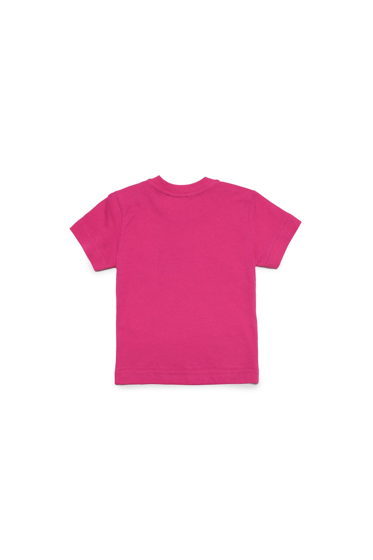 Fuchsia t-shirt with Diesel double logo and snap button closure Fuchsia t-shirt with Diesel double logo and snap button closure