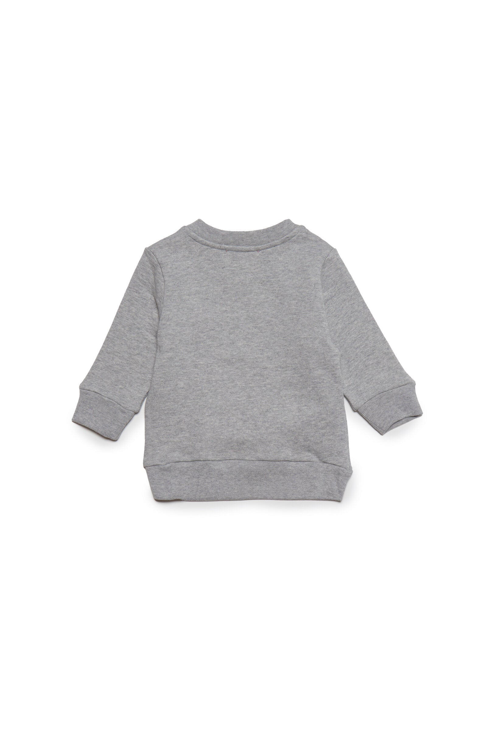 Gray sweatshirt with Diesel double logo and press stud fastening