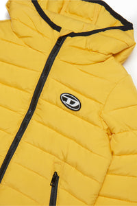 Lightweight hooded padded jacket with logo