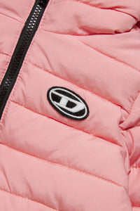 Lightweight hooded padded jacket with logo