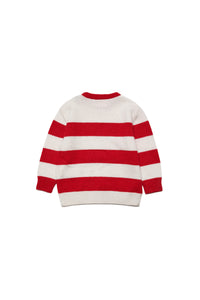Striped wool-blend sweater